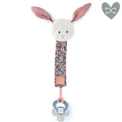 Attache tétine lapin rose ou faon Boh'aime -18 cm