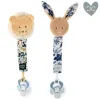 Attache tétine lion ou lapin bleu Boh'aime - 18 cm