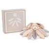 Coffret Doudou lapin pétales Collector taupe - 28 cm
