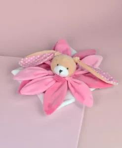 Coffret Doudou lapin pétales Collector rose - 28 cm