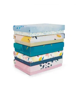 Coffret Mini Doudou Lapin Bleu - Happy Glossy - 17 cm