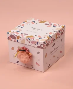 Coffret Pantin Lapin Vieux rose - Happy Boho - 25 cm