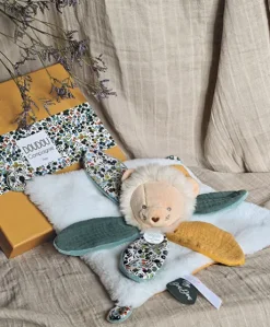 Doudou LION avec pétales - BOH'AIME - 27 cm