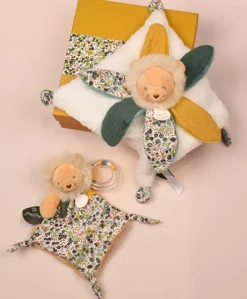 Doudou LION avec pétales - BOH'AIME - 27 cm
