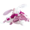 Doudou plat Cerise le lapin Rose - 27 cm