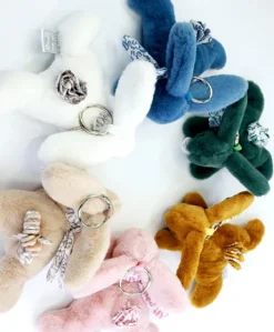 Lapin DOUDOU® - Porte-clés - Jaune moutarde
