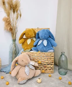 Lapin géant - LAPIN DOUDOU 42 cm - Bleu