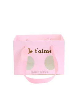 LAPIN JE T'AIME en sac cadeau - 25 cm