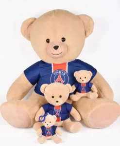 Ours en peluche avec maillot PSG - 15 cm