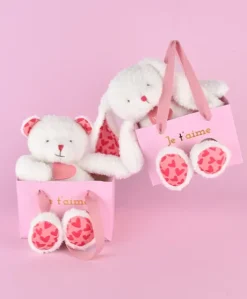 OURS JE T'AIME en sac cadeau - 25 cm