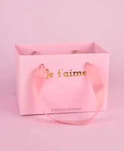 OURS JE T'AIME en sac cadeau - 25 cm