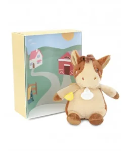 Peluche cheval - 17 cm - DOUDOU de la ferme avec boite sonore