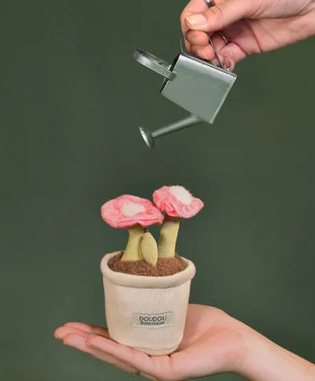 Peluche fleur - 9 cm - Botanique - Rose