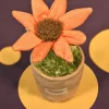 Peluche fleur - 9 cm - Botanique - Orange