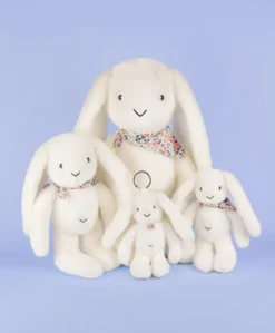 Peluche lapin Blanc 35 cm - Lapin Fleurette