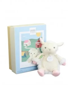 Peluche mouton - 17 cm - DOUDOU de la ferme avec boite sonore