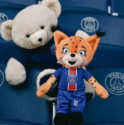 Peluche officielle PSG - Mascotte Germain Le Lynx - 35 cm