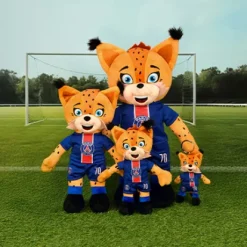 Peluche officielle PSG - Mascotte Germain Le Lynx - 35 cm