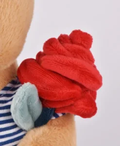 Peluche Ours avec rose - Le Romantique - 25 cm