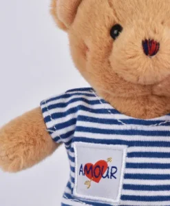 Peluche Ours porte cle avec rose - Le Romantique - 15 cm