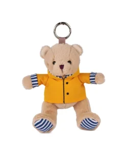 Peluche porte-clé Ours Marin avec ciret jaune - 15 cm