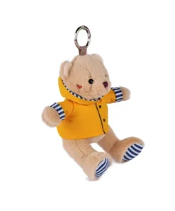 Peluche porte-clé Ours Marin avec ciret jaune - 15 cm