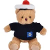 Peluche porte-cle Ours Marin avec pull over - 15 cm