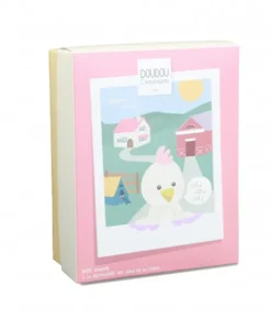 Peluche poule - 17 cm - DOUDOU de la ferme avec boite sonore