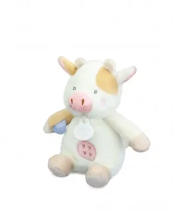 Peluche vache - 17 cm - DOUDOU de la ferme avec boite sonore
