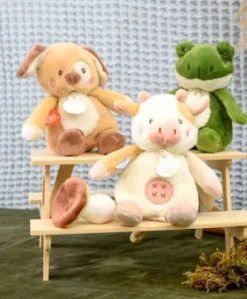 Peluche vache - 17 cm - DOUDOU de la ferme avec boite sonore