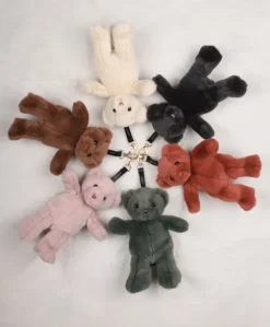 porte clé - Bijou de sac Ours peluche - 20 cm - Ivoire