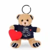 Porte clé Ours sweat marine Champs Elysées - 15 cm