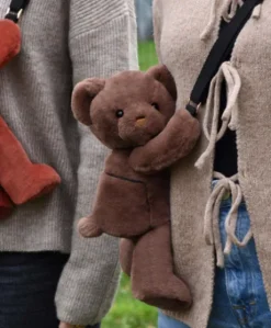 Sac bandouliere - Ours en peluche marron - 30 cm