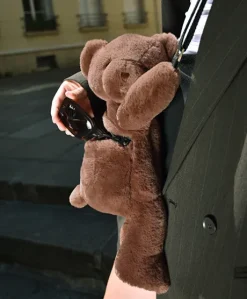 Sac bandouliere - Ours en peluche marron - 30 cm