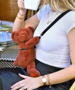 Sac bandouliere - Ours en peluche terracotta - 30 cm