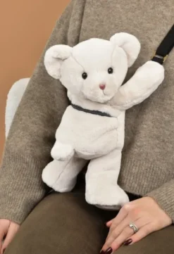 Sac bandouliere - Ours en peluche beige - 30 cm