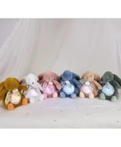 Veilleuse Lapin Musicale Projection mur avec chansons Douces - Jaune moutarde